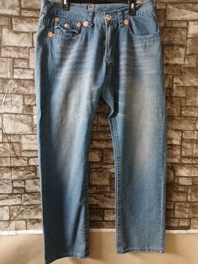 True Religion Men’s Light Blue Denim Jeans - 36 Waist